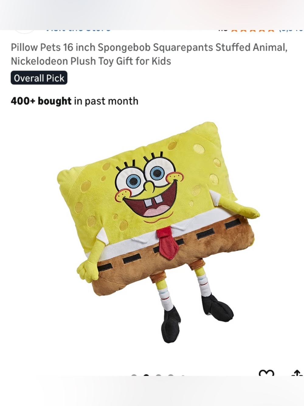 16" SpongeBob Pillow Pet